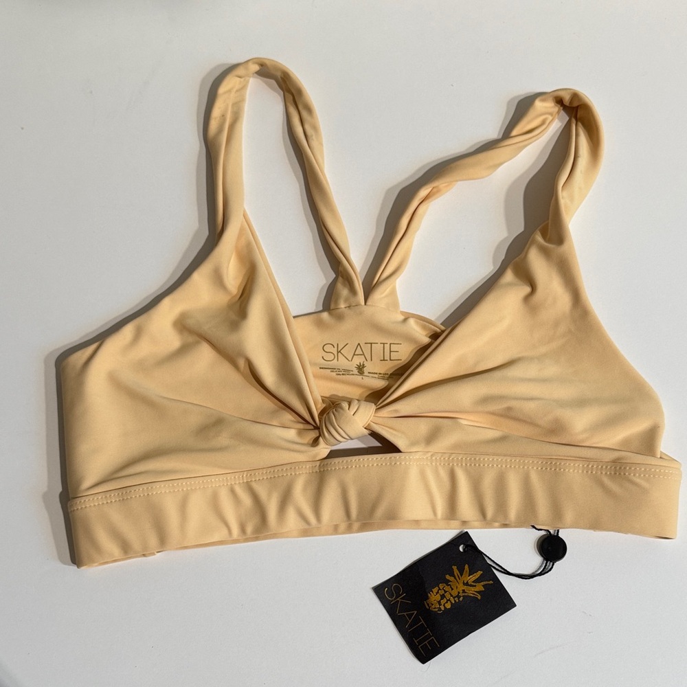 Skatie Women's Georgie baby yellow sports bra